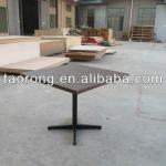 Square resturant table with powder coating iron base /hotel furniture hotel dining tables TA-027-1