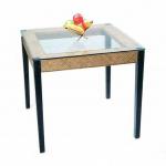 Wooden coffee table withglass table top /high quality wood side table ST-2013-04
