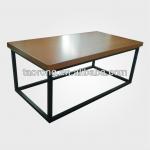 High quality wooden side table with metal base /wood dining table ST-078