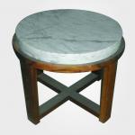 Wooden side table with marble top /high quality wooden frame coffee table ST-102