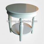 High quality white color wooden round coffee table /hotel furniture wooden side table ST-104