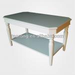 Hotel furniture white color wooden rectangle coffee table /high quality wood side table ST-105