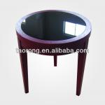 High quality wood coffee table with glass top /new design coffee table ST-032