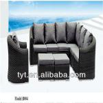 Latest Design Wicker Rattan Hotel Furniture Sofa With Cushion