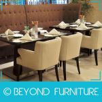 Comfortable Single Wooden Hotel Dining Sofa Chair-BYD-TYKF-044