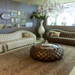 Luxury Italian design high back chesterfield leather sofa
