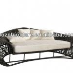 Outdoor and indoor used delux wicker hotel sofa bed