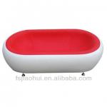 Hotel furniture fiberglass scoop love sofa from china