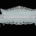 white wedding sofa with white pu leather