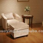 Antique hotel bedroom furniture single sofa with Ottoman AX01#-AX01 single sofa with ottoman
