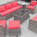 PE rattan hotel lobby sofa furniture modern outdoor lounge hotel