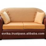 Two-seater sofa with genuine leather