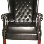 Synthetic Leather Sofa with Beautiful Armrest and Buttons