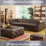 Italian Leather Upholstered Chesterfield Sofas Producer-TCS-099