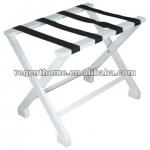 Foldable Wooden White Luggage Rack