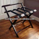 Foldable Wood Luggage Rack With Backrest