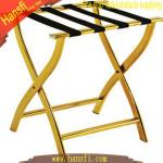 golden stainless steel luggage rack for hotels