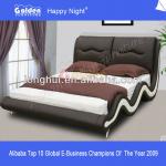 Latest design comfort fashion pink genuine leather bed 2861#-2816#
