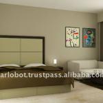 Italy Modern Commercial Hotel Bedroom Panel Wooden Bed Headboards-