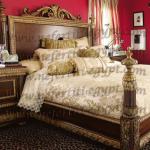 luxury wooden hotel bedroom