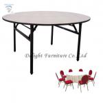 DL-601 folding Dining Table metal frame leather top