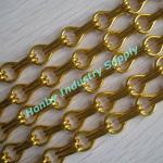 freely design sparkling gold color aluminum chain hotel curtain-F1217B