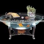 Acrylic end table with fish bowl,hotel,office and restaurant furniture