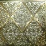 Luxury and beautiful golden or red bronze finish copper screen for hotel or home