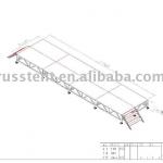 2.44mx9.76m plywood stage,adjustable height 0.6m-0.8m-1.2m-2m two stairs plywood stage