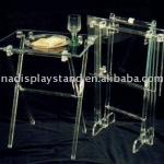 Acrylic 2 folding tables with caddy