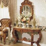 luxury antique console table with mirror