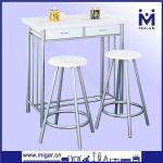 Modern White Bar Table and Stool Set MGT-6585