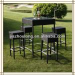 wicker bar table and chair set/ cheap bar table sets