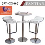 Hot sales white wooden bar tables and chairs iron metal wooden round bar table and chairs sets for bar furniture