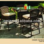 Hospitality modern ourdoor rattan wicker bar furniture set