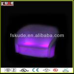 RGB plastic led furniture, glowing battery double seat led furniture sofa