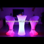 PE led cocktail table and chair Rechargeable, with Remote Control, 16 Color Changes, IP65 for Outdoor