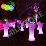 party plastic table led round table for bar circle bar table110cm