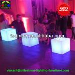 Coffee LED cube chair for and meeting