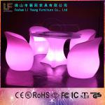 Flower shape glowing led bar table LGL55-0361-2