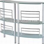 Top glass stainless steel bar table