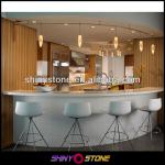 Classic snow white arched stylish artificial marble modern bar counter with bar stool-STBC-074