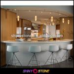 Classic snow white arched stylish artificial marble modern bar counter with bar stool