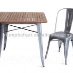 Tolix Marais Teak Wood Dining Table/Wood Table-TMT-67M