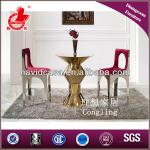 C8006a golden electrolpating round bar table set