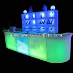 Rock Bottom Cafe acrylic LED illuminated bar counter rectangular design