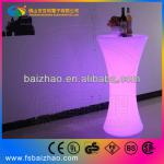 Modern Outdoor Standing White LED Illuminated Plastic Bar Table