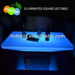 modern retangular table led multi color and waterproof