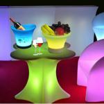 LI-Battery Remote WIFI Control LED Coffee Table LED Illuminated Bar Table