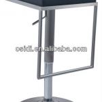 OB-1003 Stainless steel bar chair with leather upholstery